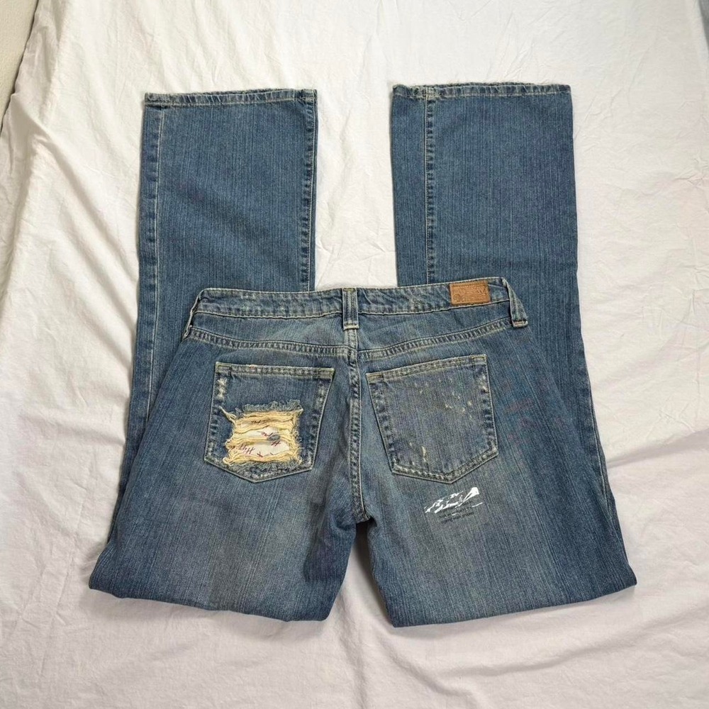 Deadstock NWT Vintage y2k Hippie low rise flared jeans - Picture 6 of 7